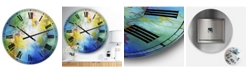 Designart Color Dances Oversized Modern Wall Clock - 36" x 28" x 1"